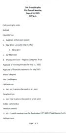 City Council Meeting Agenda 8-18-25