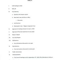 City Council Meeting Agenda 8-18-25